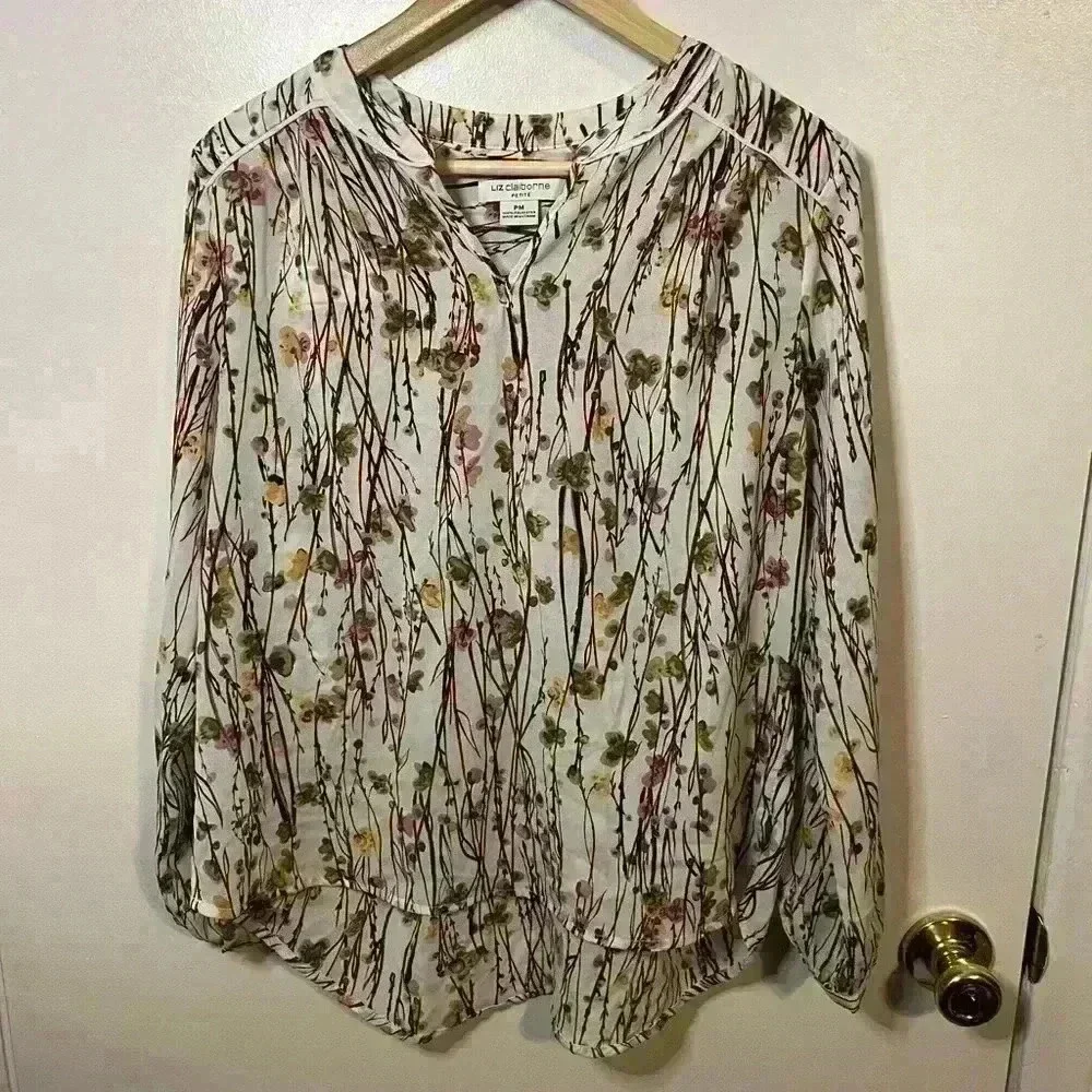 Liz Claiborne Petite Floral Blouse
